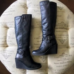 Black Leather Aldo Boots